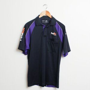 FedEx Employee Polo Mens Medium Black Purple